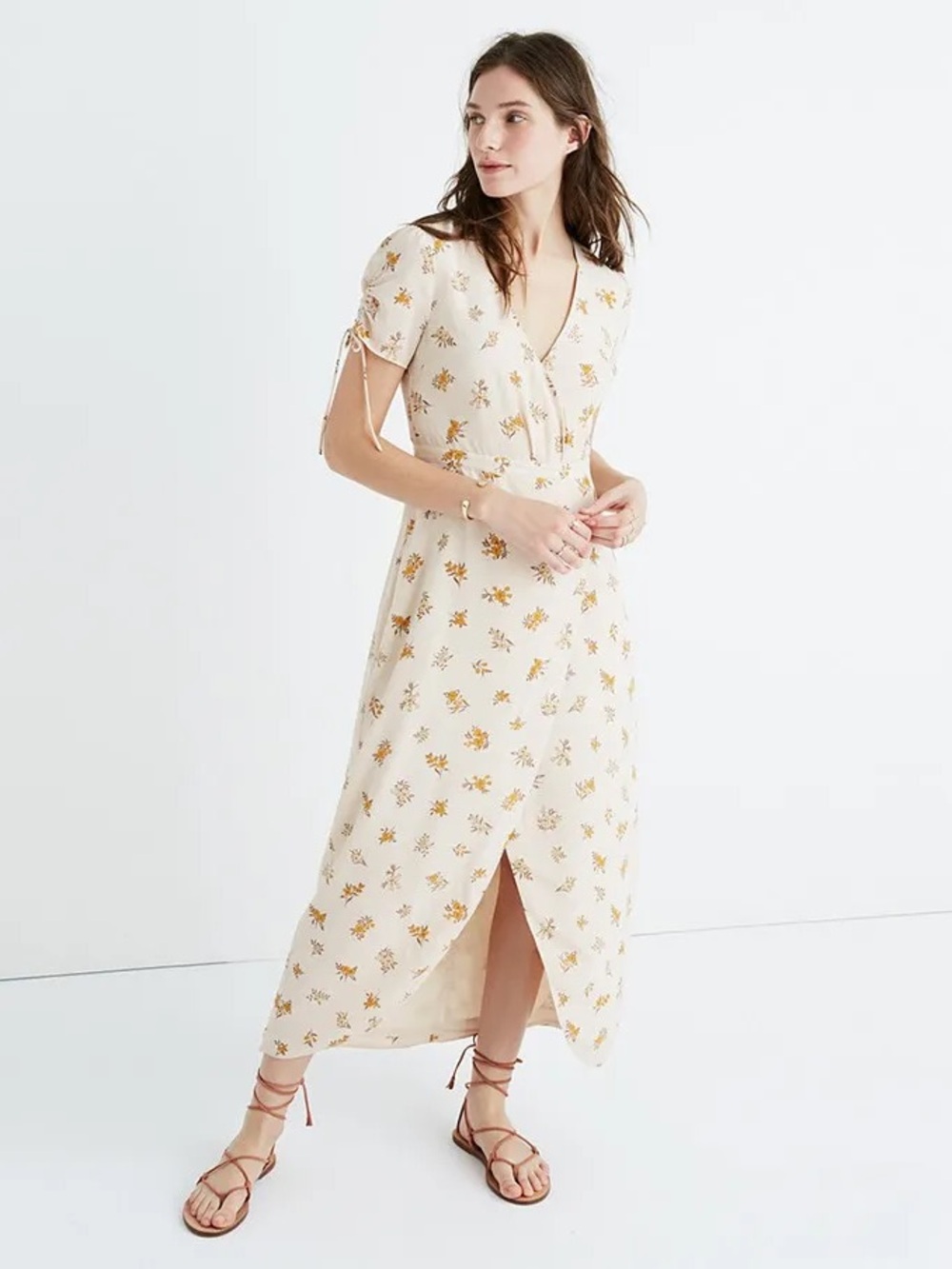 Madewell Silk Wrap Maxi Dress
